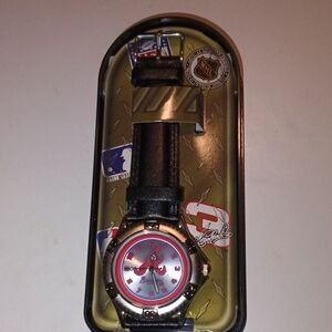 Men's Black and Silver Watch Atlanta Braves Champion Watch